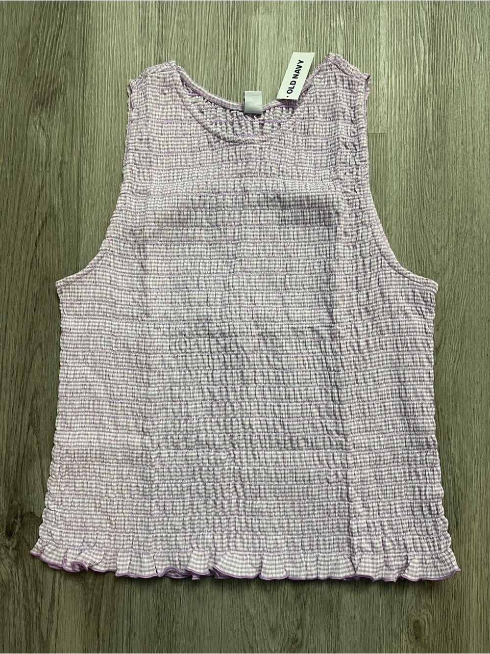 🔥326–NWT Old Navy Light Lavender Crinkle Tank Top - Women's